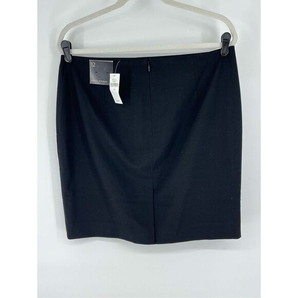 NEW Banana Republic Classic Pencil Skirt Lined Closet Staple Black Size 12 - Picture 2 of 9